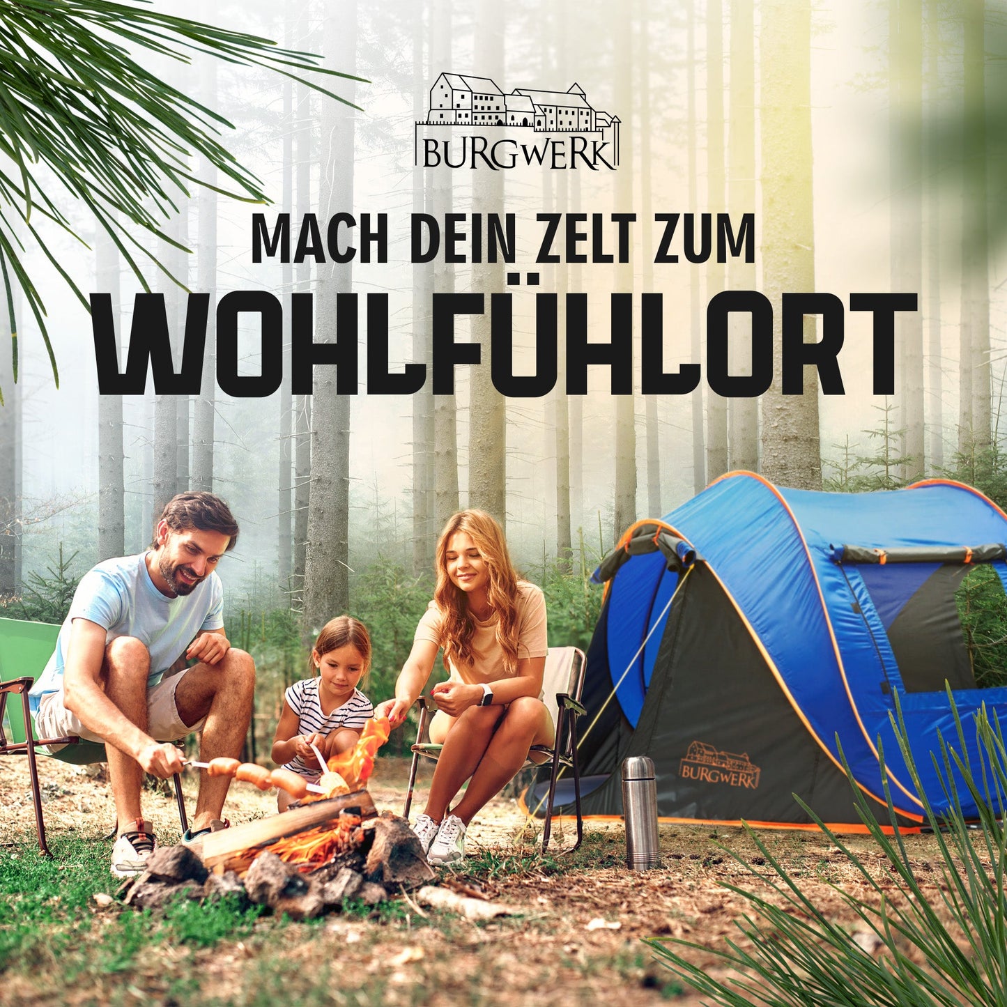 Wurfzelt für 3 Personen [2 Sekunden Zelt]
