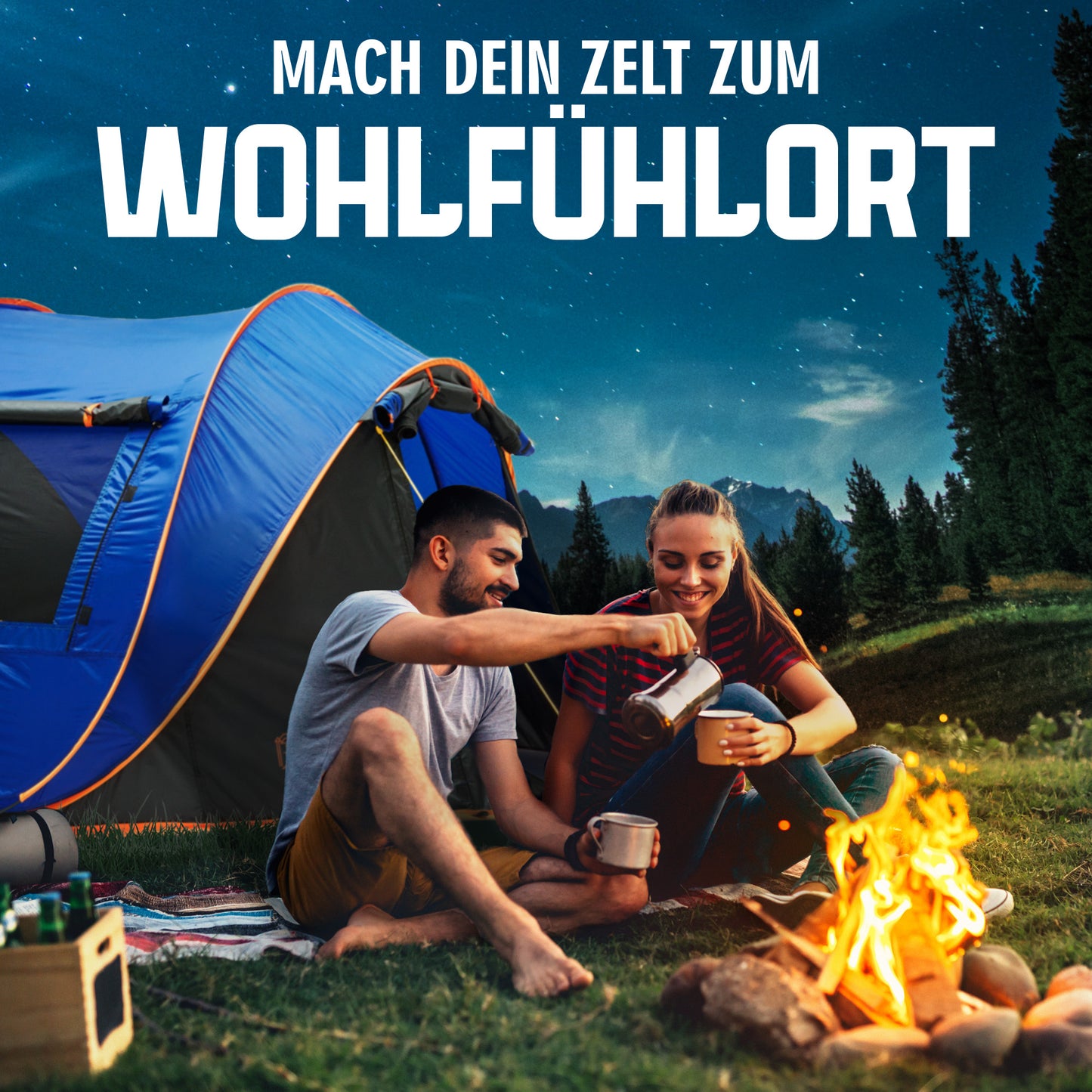 "Second Life" Wurfzelt für 3 Personen [2 Sekunden Zelt]