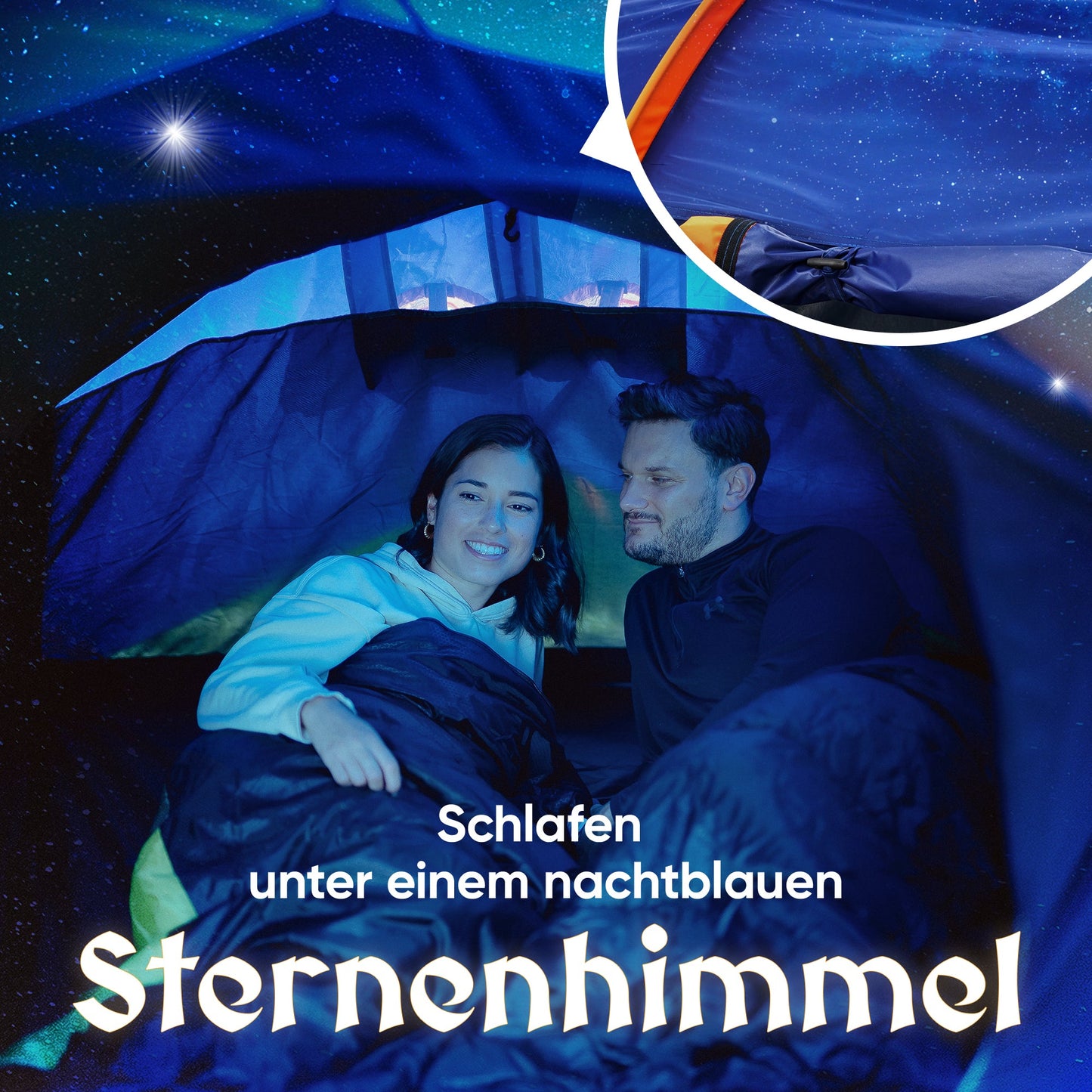 Tunnelzelt für 2-3 Personen [Nachtblau]