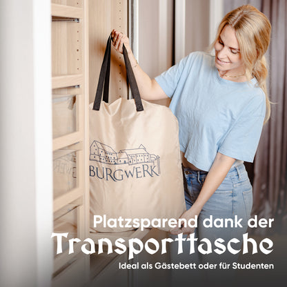 Luftbett für 2 Personen [Praktisches 3 in 1 System] in Beige ohne Rückenlehne