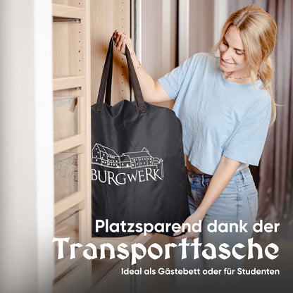 Luftbett für 2 Personen [Praktisches 3 in 1 System] in Schwarz/Anthrazit